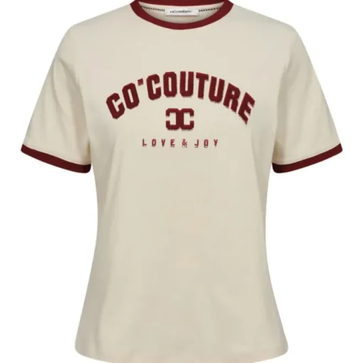 Co'Couture Edge T-Shirt Burgundy