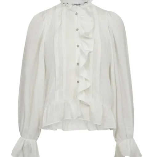 Co'Couture Melina Frill Skjorte White