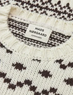 Mads Nørgaard Crash Lefur Sweater White/Black Coffee