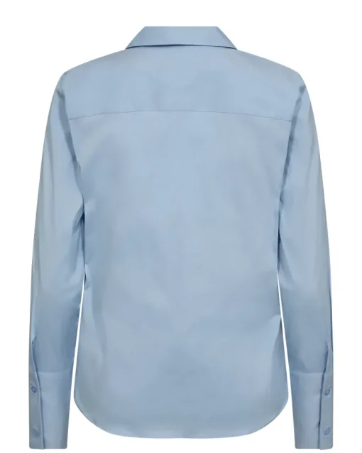 Mos Mosh Sybel Satin Skjorte Cashmere Blue