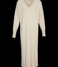 MSCH Copenhagen Hermine V Neck Kjole Oatmeal Melange