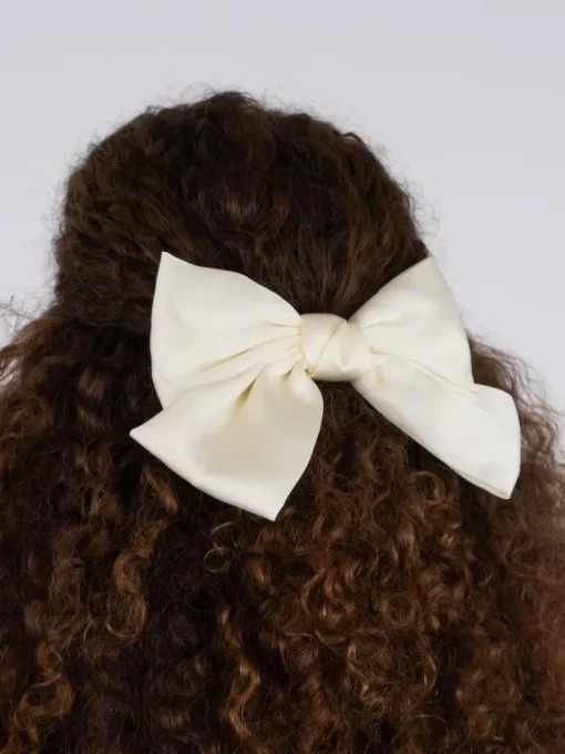 Neo Noir Bow Hårklemme Off White