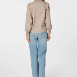 Neo Noir Brielle Stripe Skjorte Brown