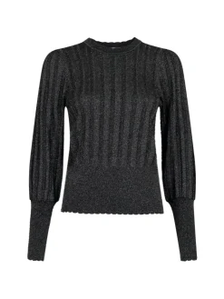 Neo Noir Dary Glitter Strik Bluse Army