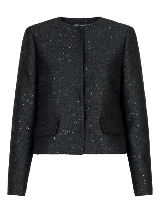 Neo Noir Helina Sequins Jakke Black