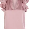 Neo Noir Stella Heavy Sateen Bluse Evening Rose (Forudbestilling lev. april)