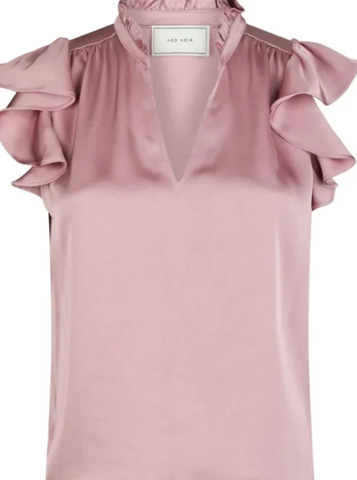 Neo Noir Stella Heavy Sateen Bluse Evening Rose (Forudbestilling lev. april)