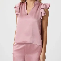Neo Noir Stella Heavy Sateen Bluse Evening Rose (Forudbestilling lev. april)