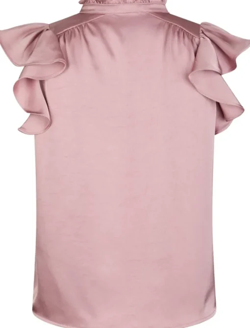 Neo Noir Stella Heavy Sateen Bluse Evening Rose (Forudbestilling lev. april)