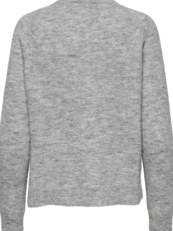Only Allison LS O-Neck Cardigan Light Grey Melange