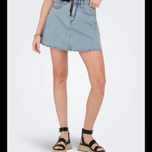 Only Eden A Nederdel Light Blue Denim
