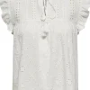 Only Reva Life S/L Embroiderie Top Cloud Dancer NOS25