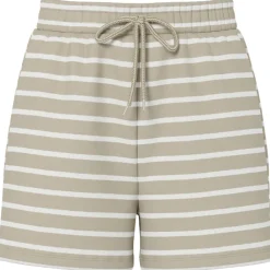 Pieces Chilli Summer Shorts Crockery Stripes/Cloud Dancer NOS25