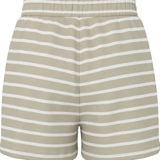 Pieces Chilli Summer Shorts Crockery Stripes/Cloud Dancer NOS25