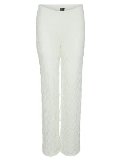 Pieces Naya HW Lace Bukser Cloud Dancer
