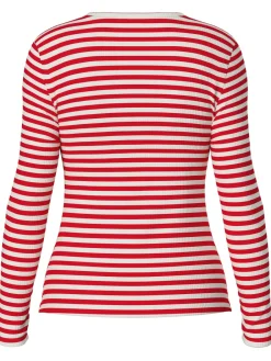 Pieces Ruka LS Bluse Lollipop Stripes/Cloud Dancer NO25