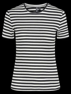 Pieces Ruka SS T-shirt Cloud Dancer/Black