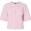 Pieces Silly SS O-Neck Knit Cardigan Roseate Spoonbill NOS25