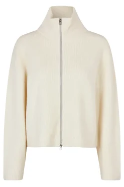 Second Female Alvera Zip Strikcardigan Vaporous White