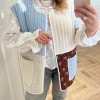 Stories From The Atelier Spring Love Vest White/Blue/Brown